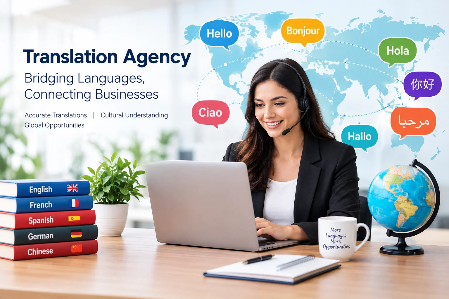 Translation agency helping businesses communicate across languages and cultures